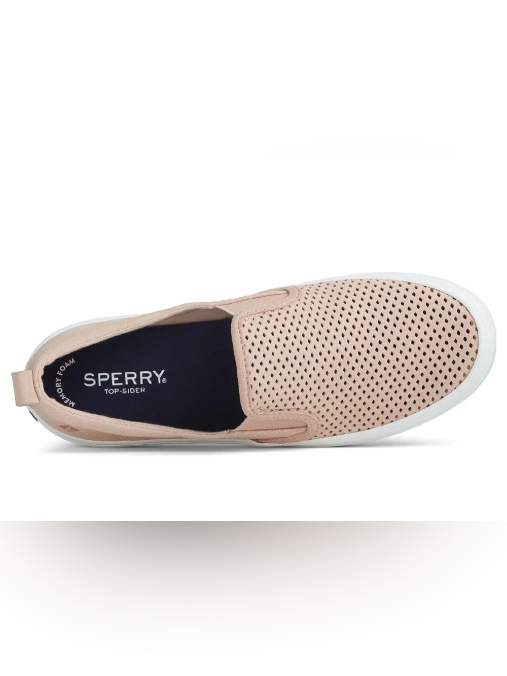 Sperry Women’s Perforated Slip-On Loafers in Blush Pink